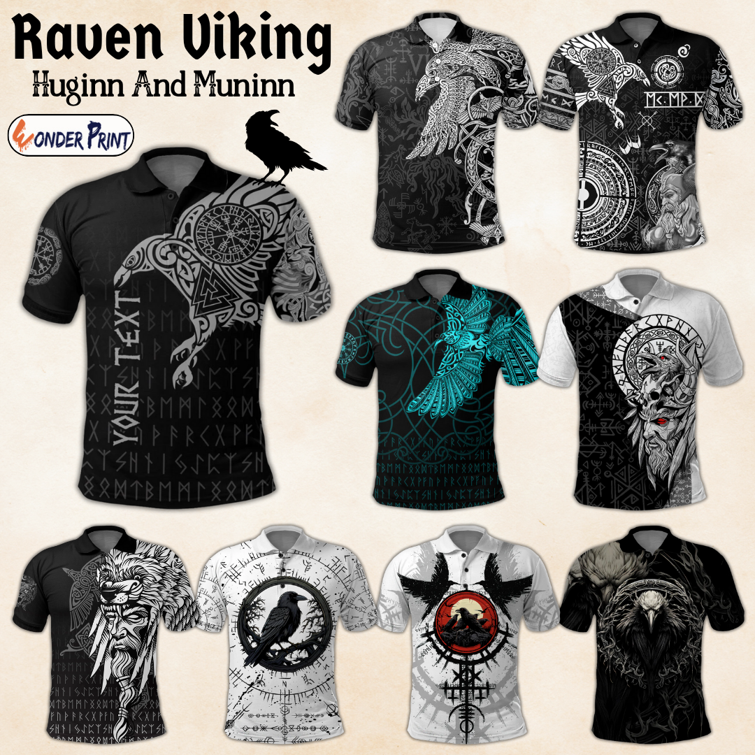 Vikings Raven Polo Shirt