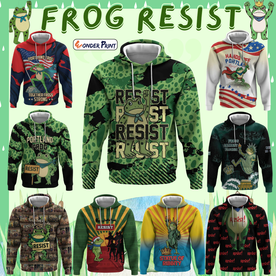 Resist Portland Frog Hoodie