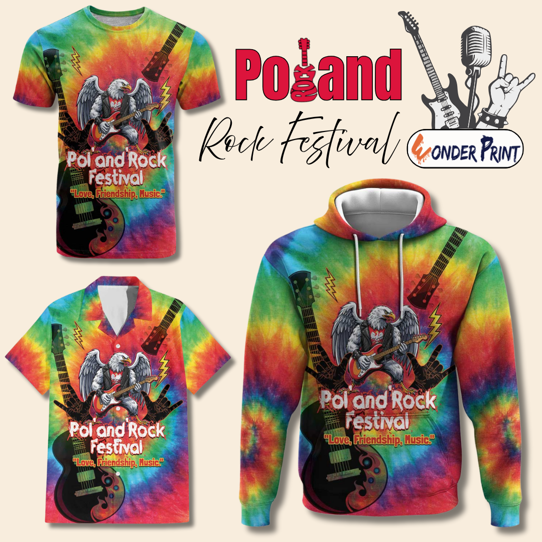 Rock Festival Poland Polska Eagle Mascot Tie Dye Vibes