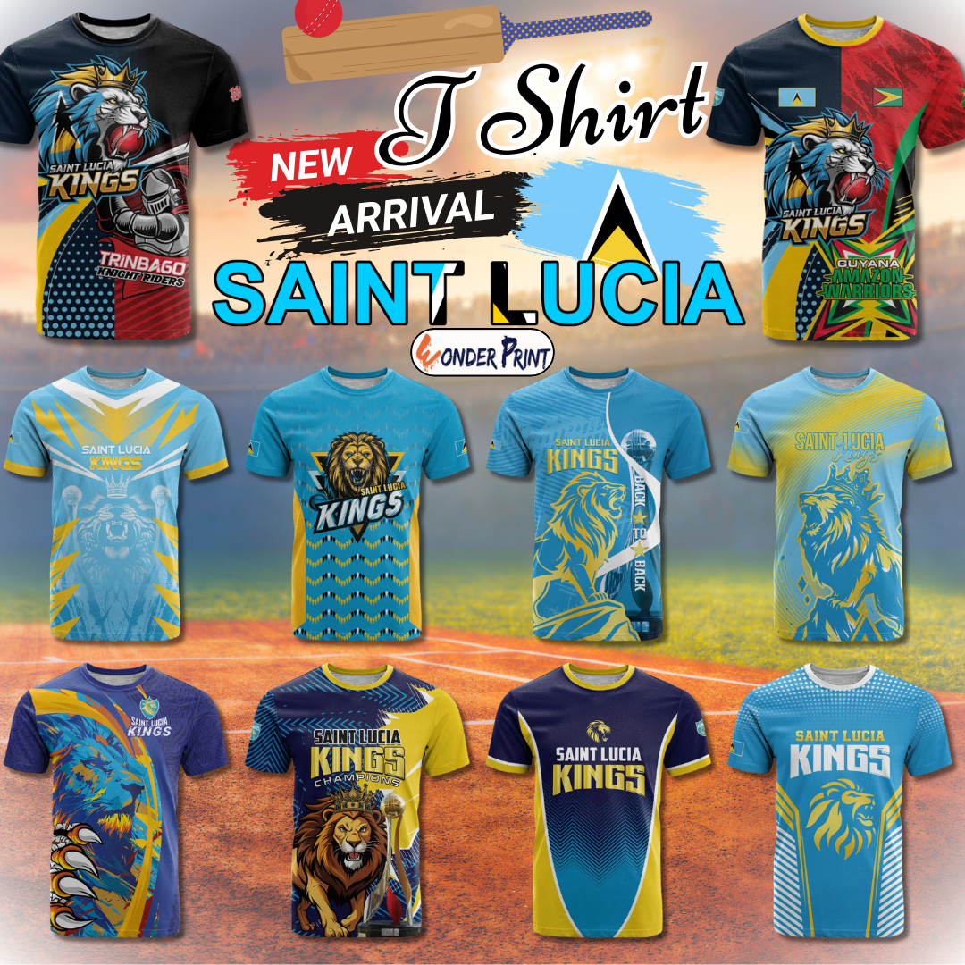 Saint Lucia Cricket T Shirt New Arrival