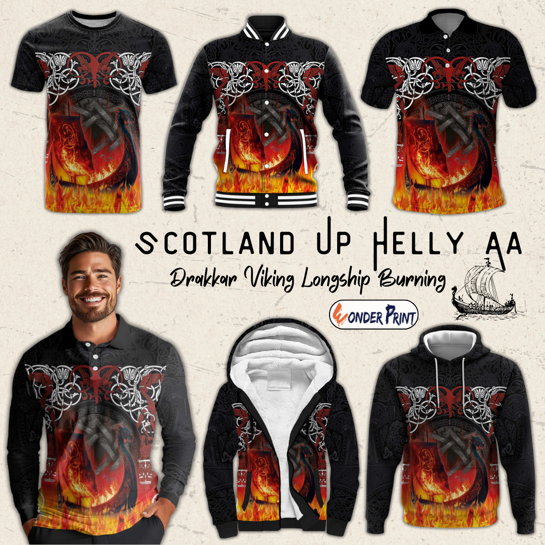 Scotland Up Helly Aa Drakkar Viking Longship Burning The Return of The Light