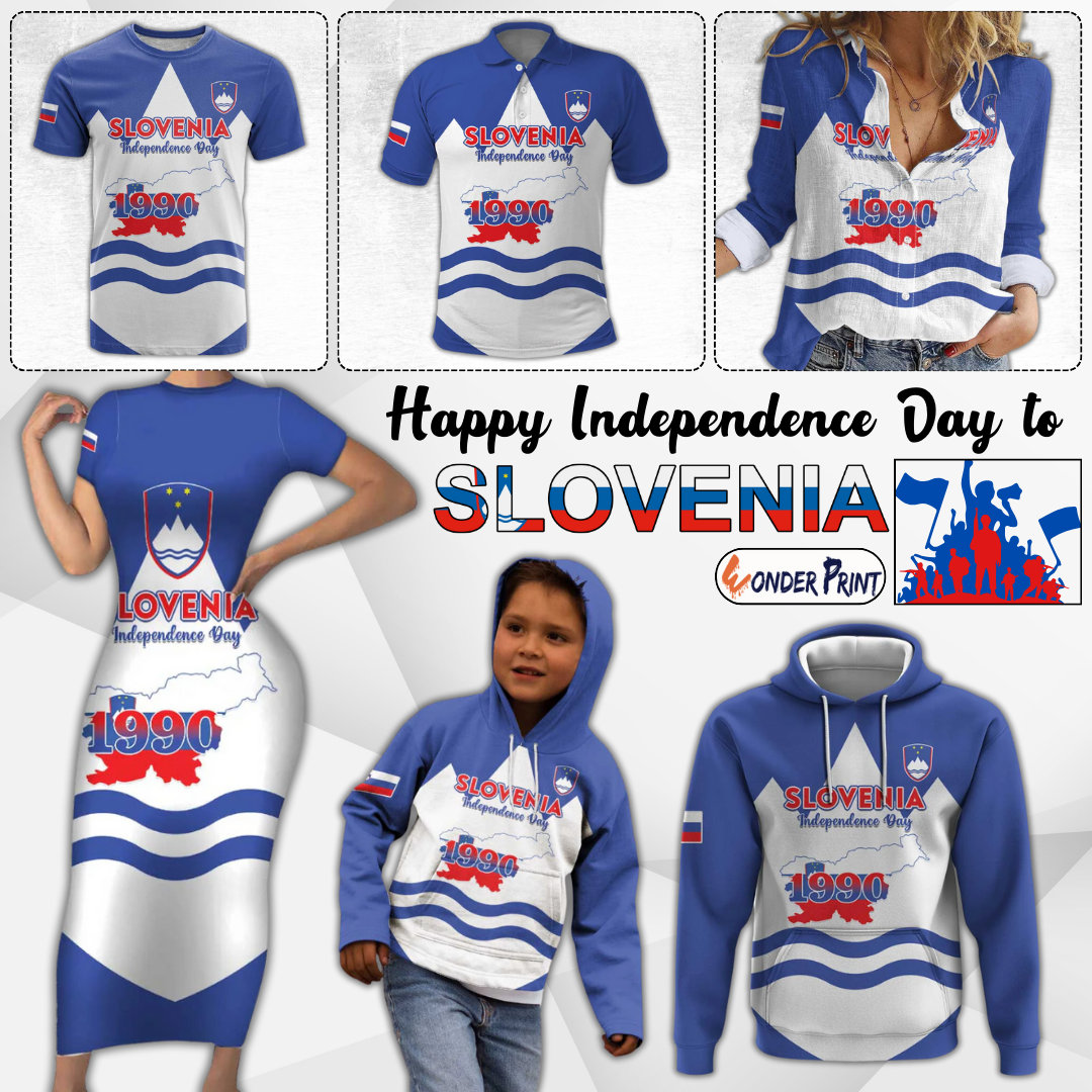 Slovenia Independence Day Flag Map With Coat Of Arms