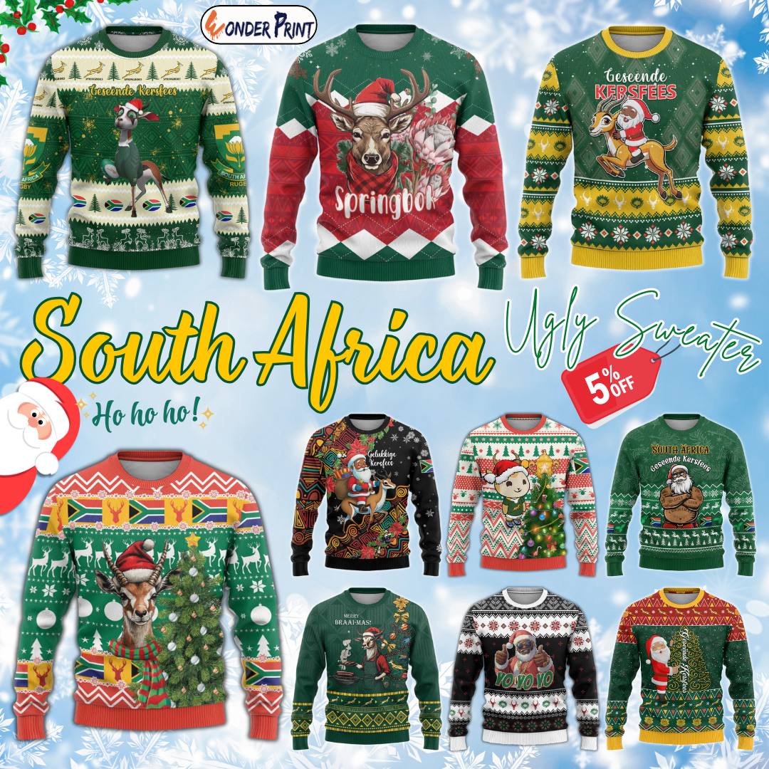 South Africa Ugly Christmas Sweater