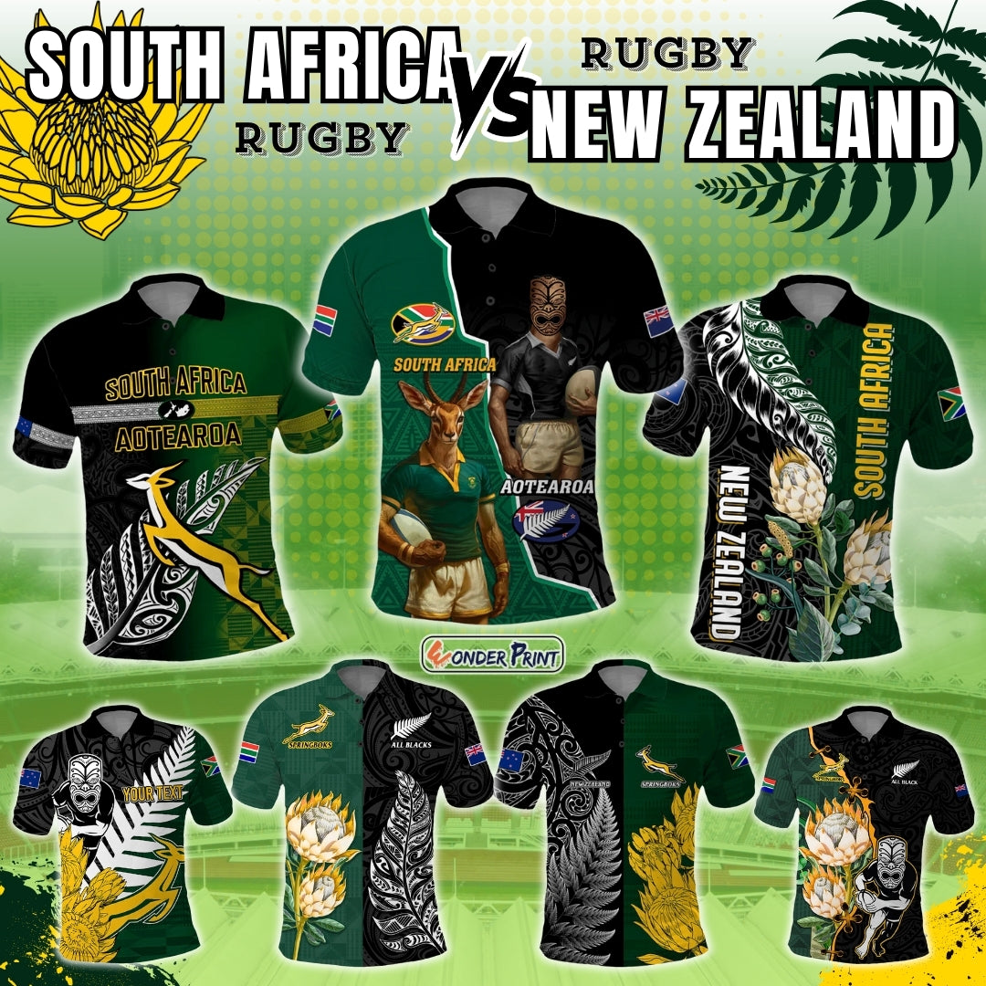 South Africa and New Zealand Polo Shirt