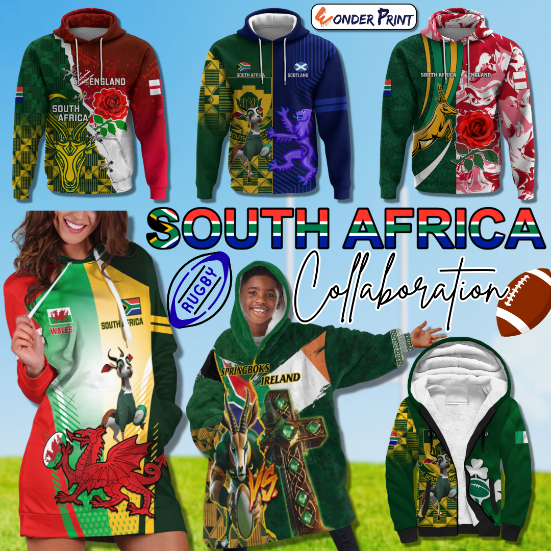 South Africa and UK Rugby Hoodie