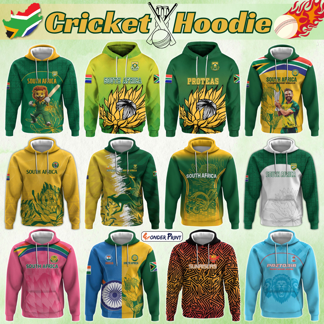 South African Cricket Hoodies
