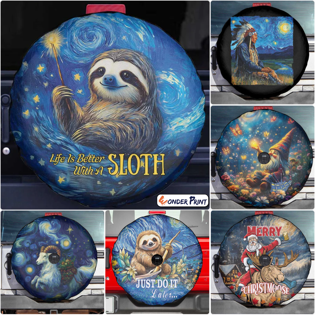 Starry Night Spare Tire Cover
