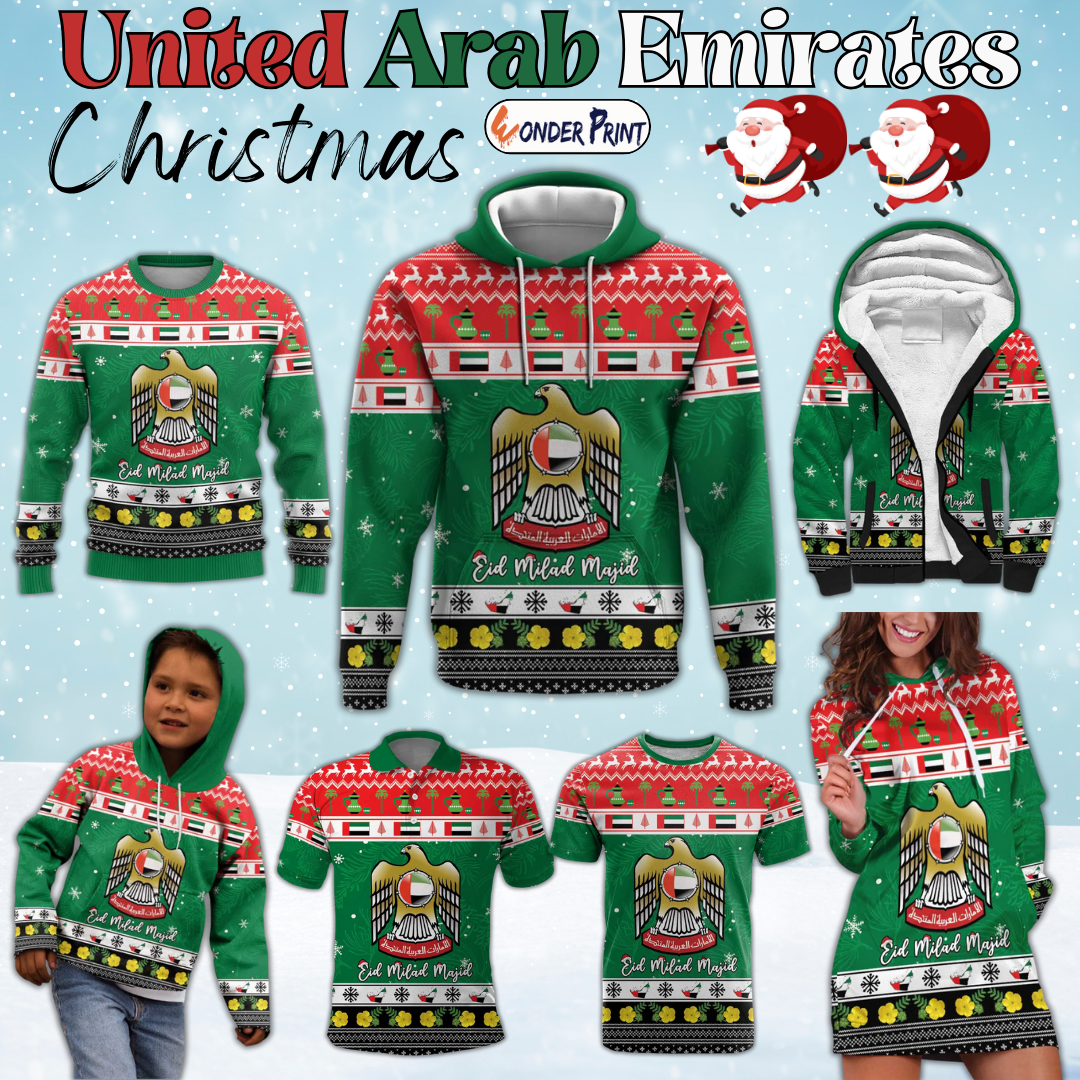 United Arab Emirates Christmas Coat Of Arms Eid Milad Majid