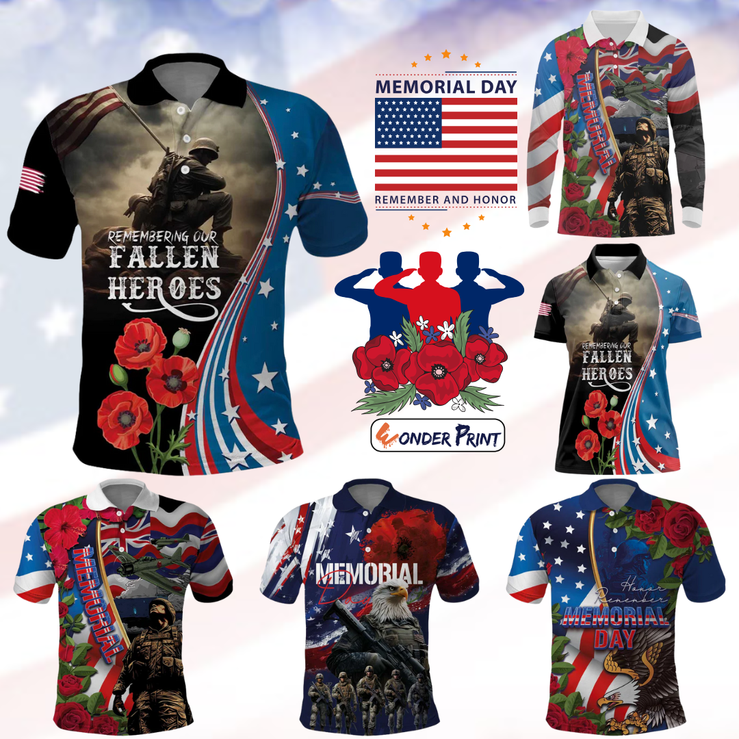 US Memorial Day Polo Shirt
