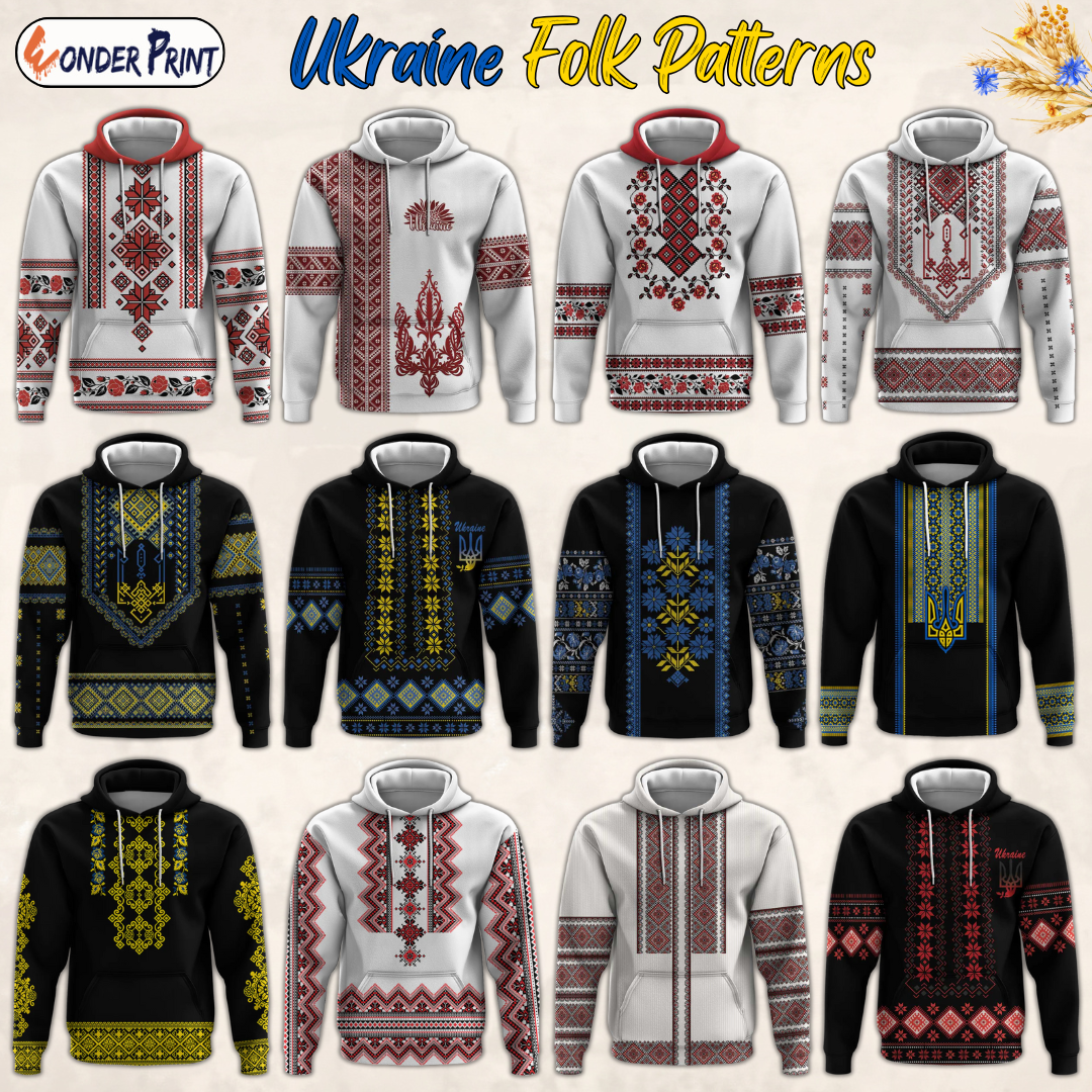 Ukraine Folk Patterns Hoodie