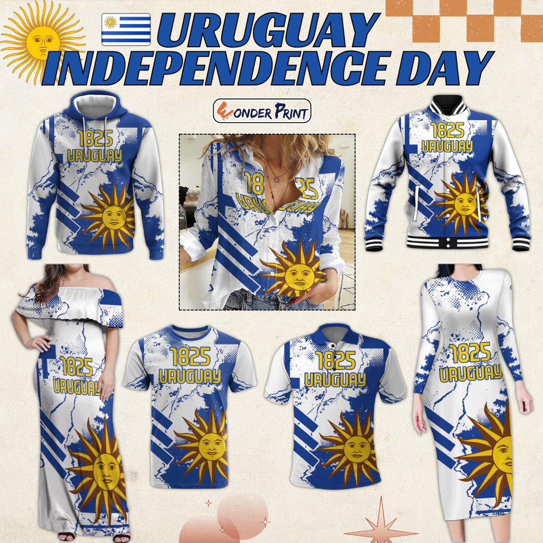 Uruguay Independence Day Sol de Mayo With Grunge Urban