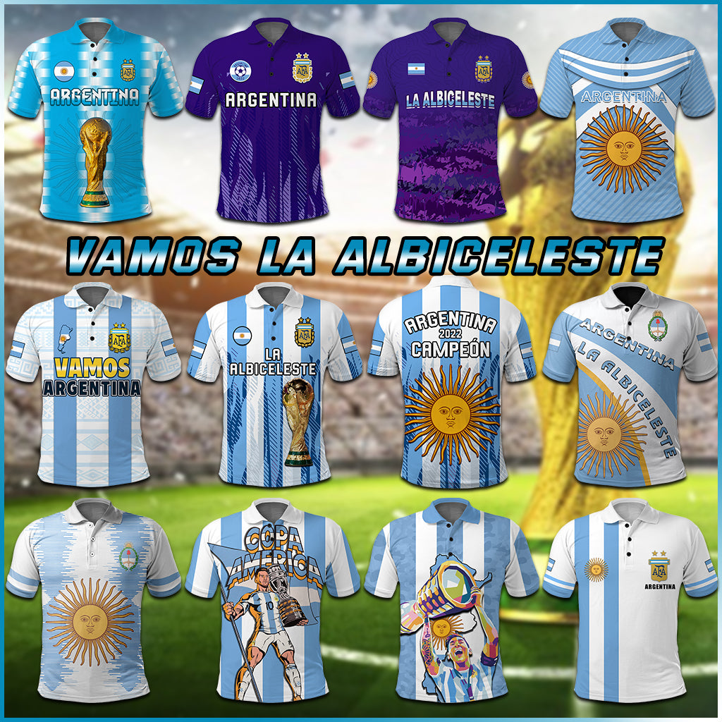 Vamos Argentina Football Polo Shirts