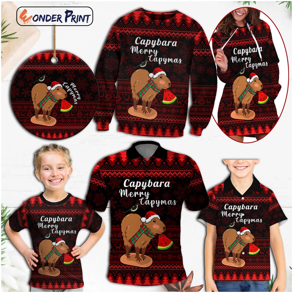Capybara Christmas Merry Capymas