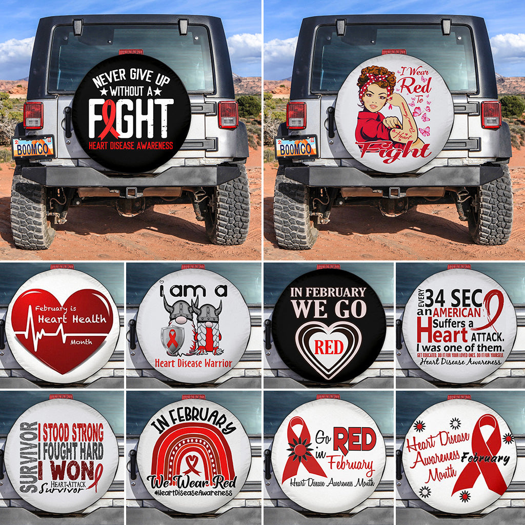 Heart Disease Awareness Spare Tire Cover Collection