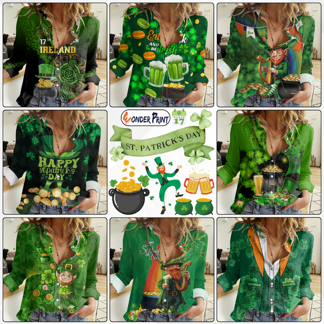 St Patrick Day Women Casual Shirt