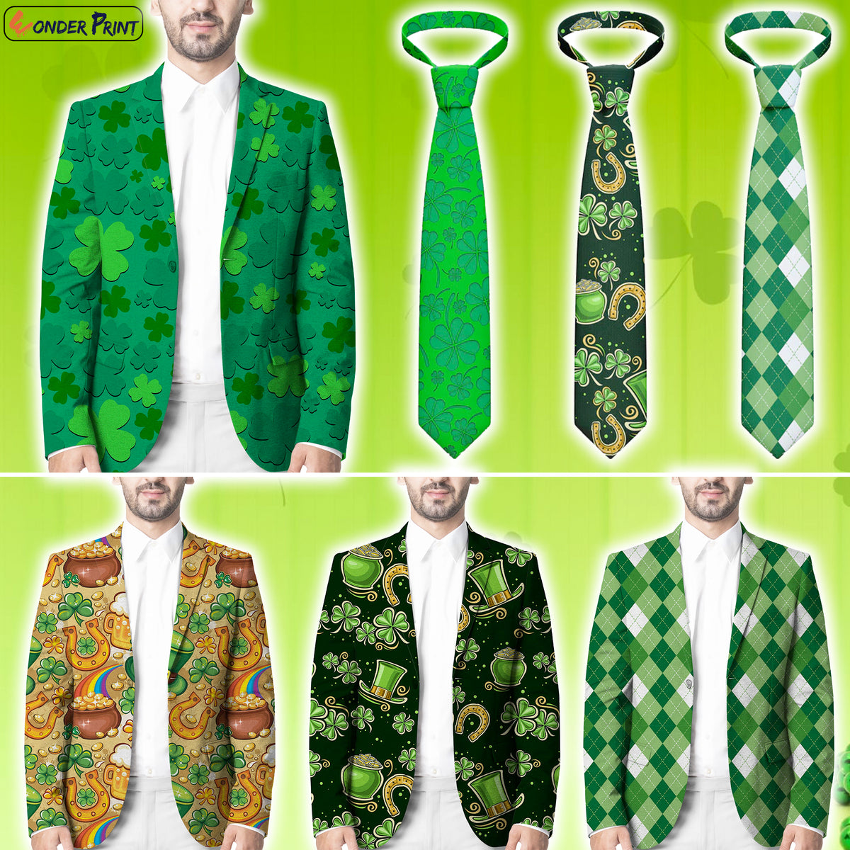 St Patrick Day Blazer and Necktie