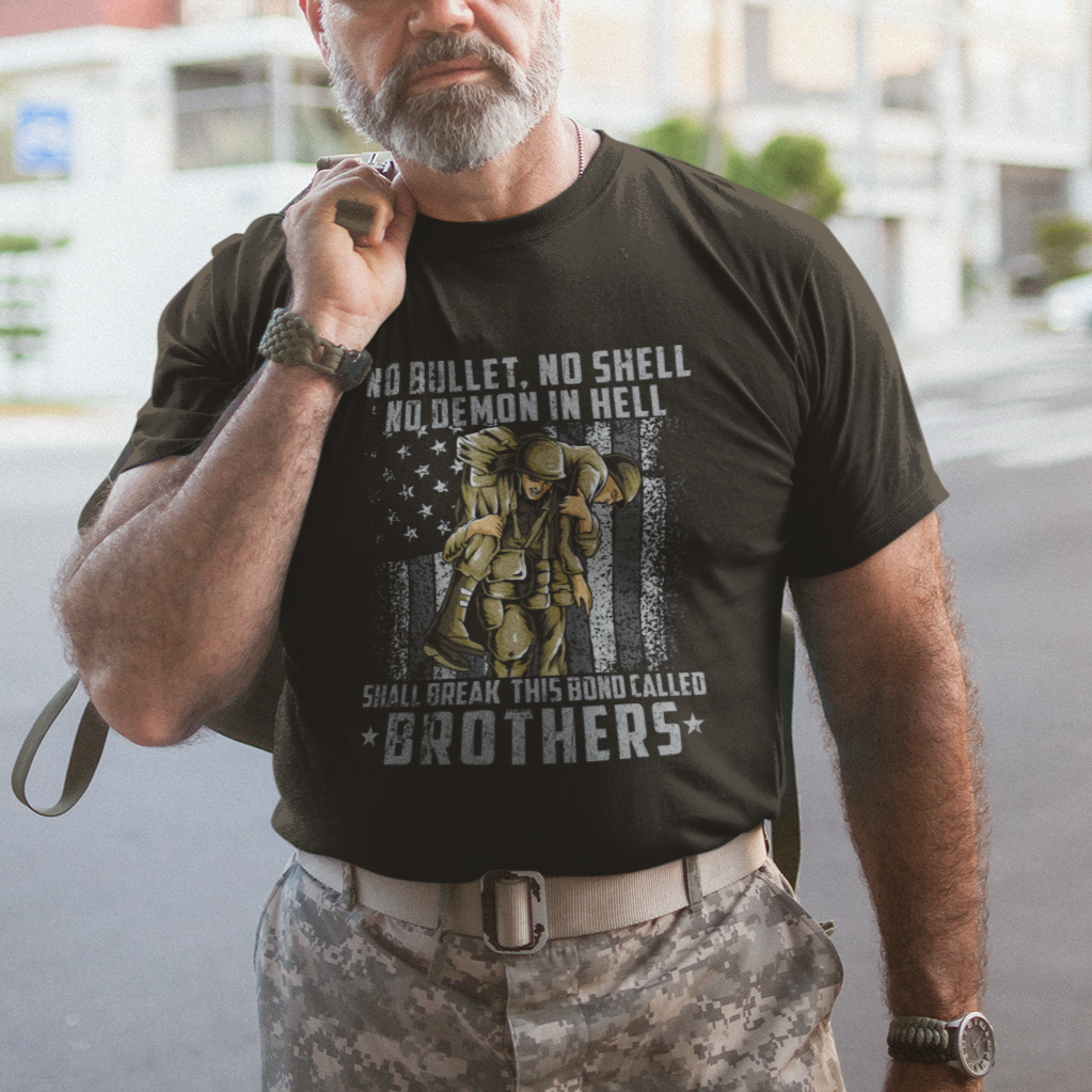 American Veteran T Shirt I Am Not A Hero Not A Legend US Flag Soldier Combat Boots And Dog Tags - Wonder Print Shop