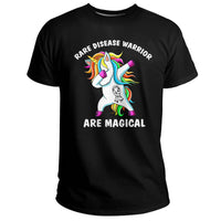 Rare Disease Warrior Are Magical Funny Unicorn Zebra Ribbon, Awareness T Shirt - Wonder Print Shop