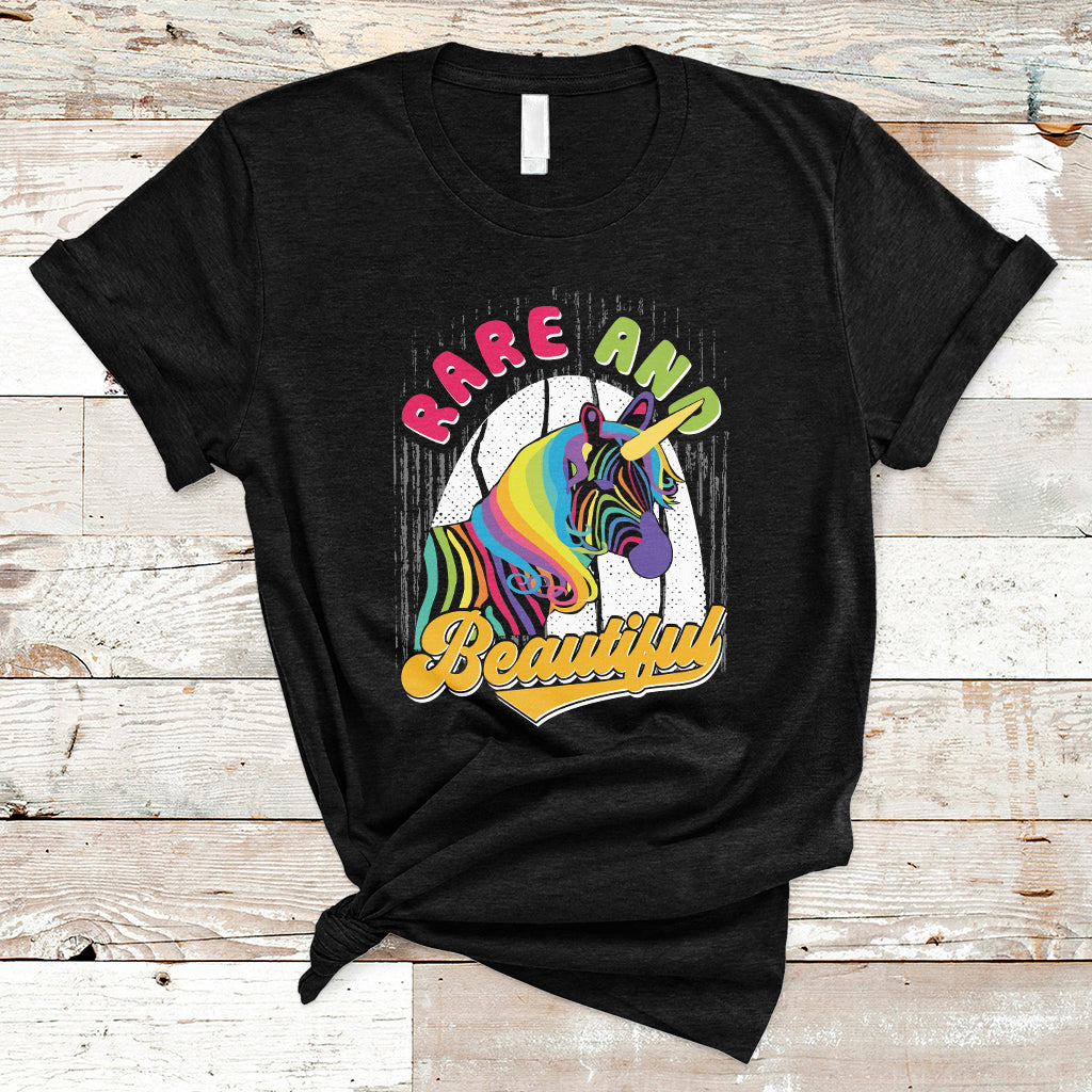 Rare And Beautiful Rare Disease Awareness Rare Disease Warrior Rainbow Zebra T Shirt - Wonder Print Shop