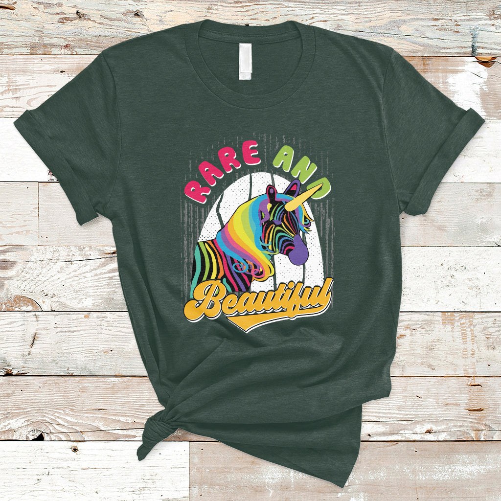 Rare And Beautiful Rare Disease Awareness Rare Disease Warrior Rainbow Zebra T Shirt - Wonder Print Shop