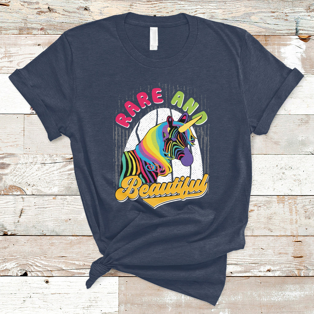 Rare And Beautiful Rare Disease Awareness Rare Disease Warrior Rainbow Zebra T Shirt - Wonder Print Shop