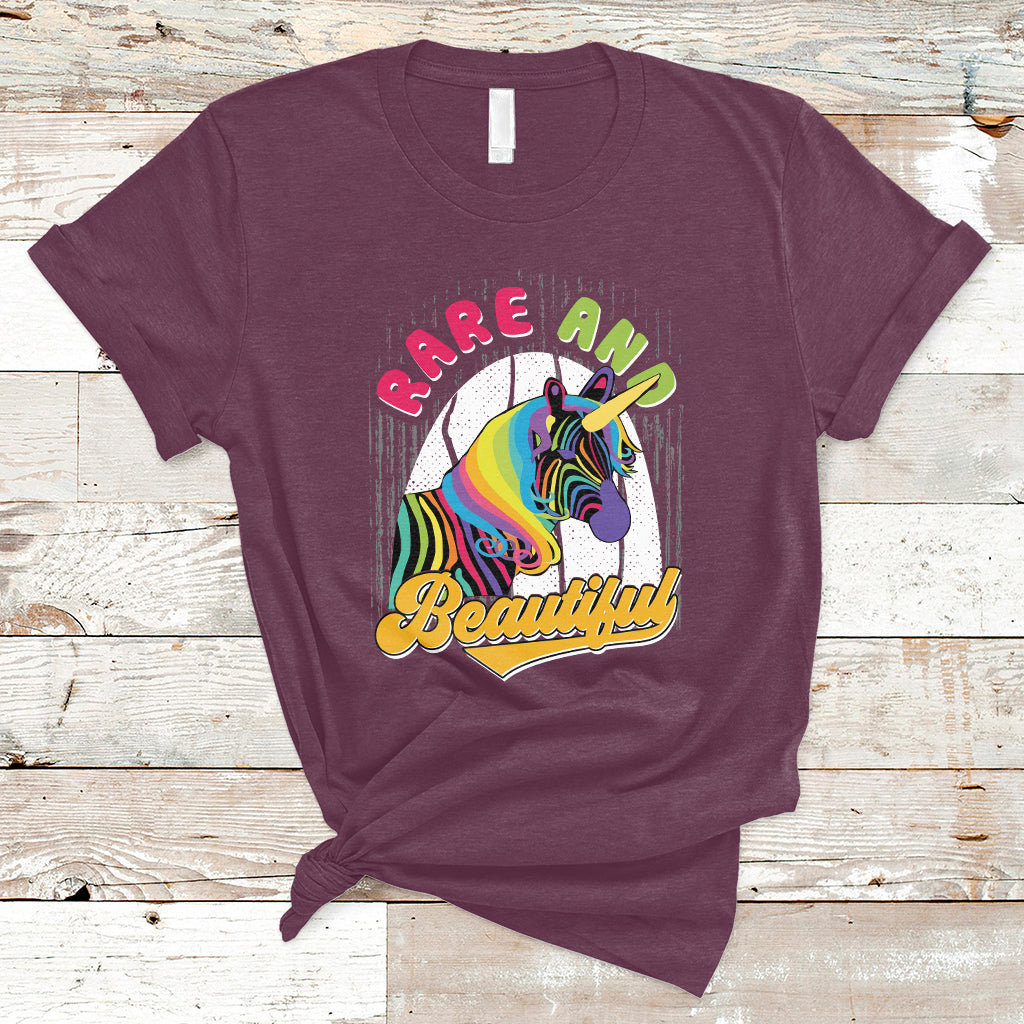 Rare And Beautiful Rare Disease Awareness Rare Disease Warrior Rainbow Zebra T Shirt - Wonder Print Shop
