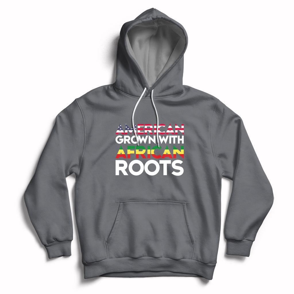 American Grown With African Roots African American Flag Hoodie - Wonder Print Shop