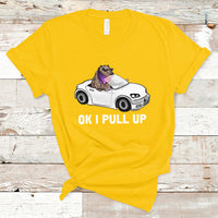Funny Ok I Pull Up Meme Cool Capybara Driving Car T Shirt - Wonder Print Shop