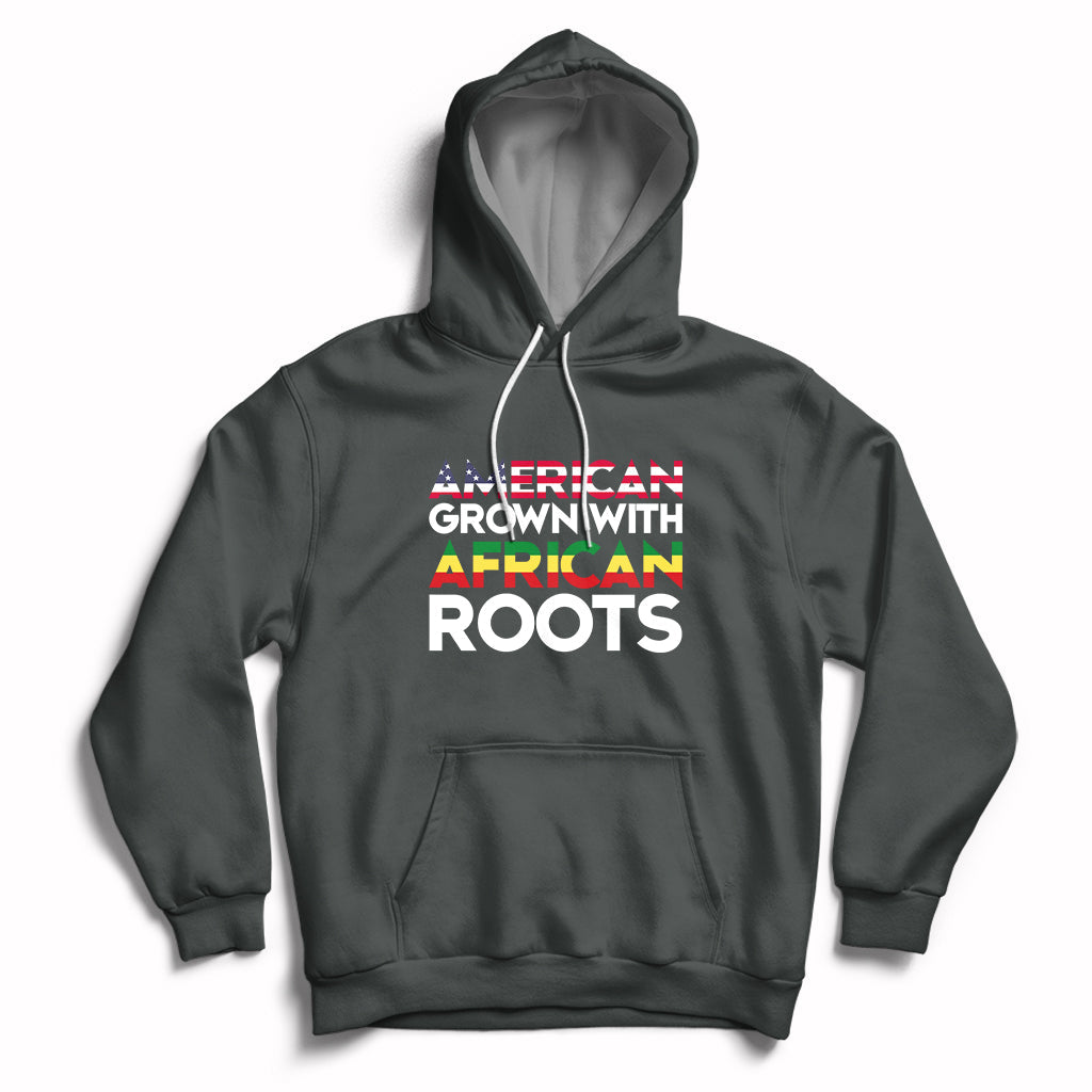American Grown With African Roots African American Flag Hoodie - Wonder Print Shop