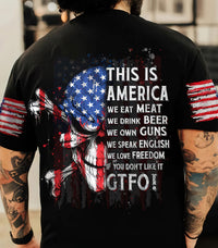 This Is America Patriotic Skull T Shirt - Wonder Print Shop
