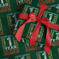 1 Year Of Being Sober Wrapping Paper Roll 1 Year Sobriety Anniversary Addiction Recovery