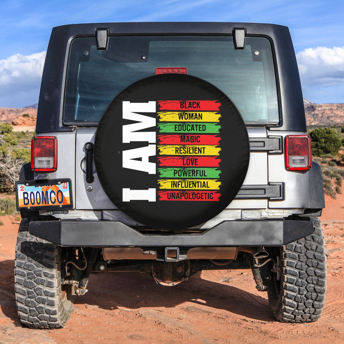 African Tire Covers - Juneteenth Spare Tire Cover I'm A Black Woman Educated Magic Resilient NO.10 LT8 - Wonder Print Shop