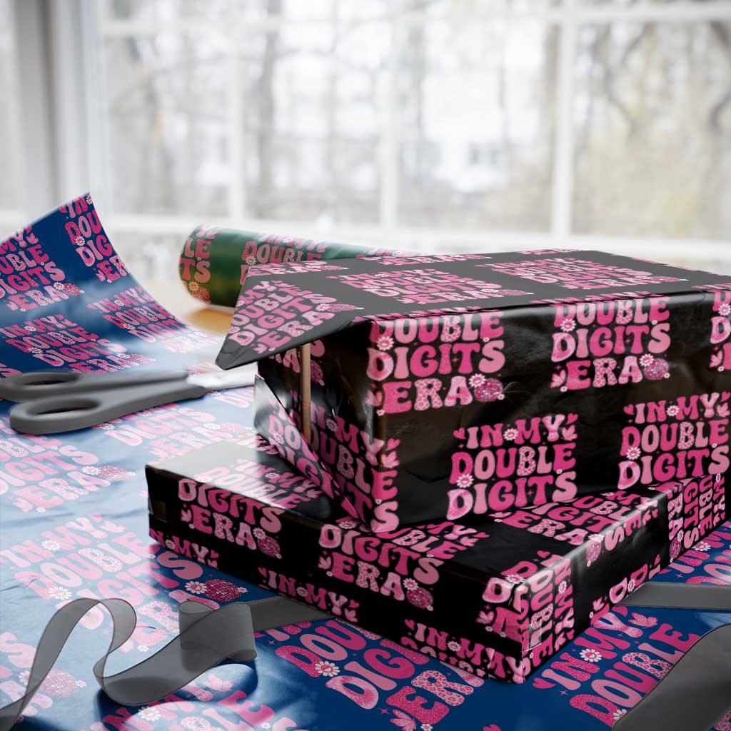 10 Years Old Birthday Girl Wrapping Paper Roll In My Double Digits Era - Wonder Print Shop