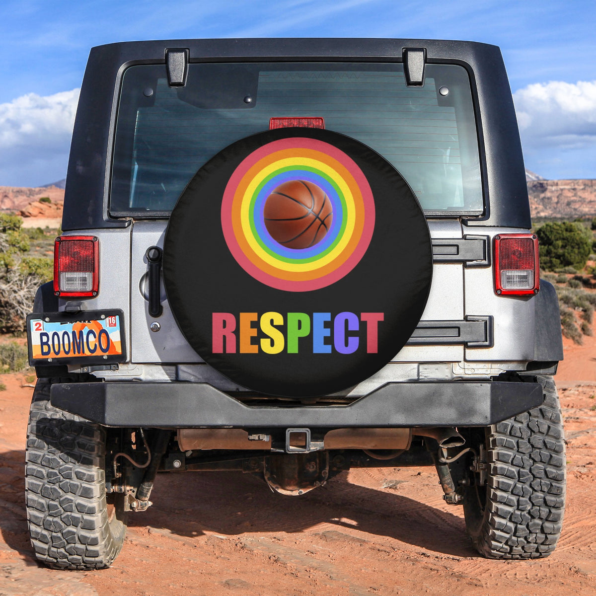 LGBT Tire Covers - Respect The LBBTQA+ Community Even In The Basketball World Spare Tire Cover NO.35 LT8 - Wonder Print Shop