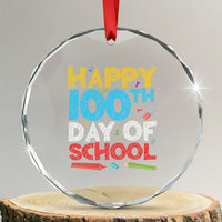 100 Days of School Celebration Crystal Glass Ornament Happy 100th Day Student Teacher Gift