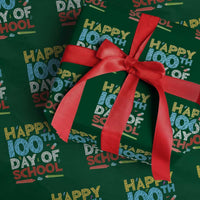 100 Days of School Celebration Wrapping Paper Roll Happy 100th Day Student Teacher Gift