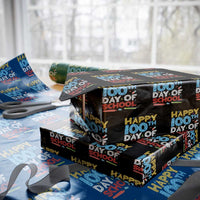 100 Days of School Celebration Wrapping Paper Roll Happy 100th Day Student Teacher Gift