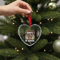 100 Days Of School Heart Crystal Glass Ornament Funny 67 Six Seven Meme Deer School