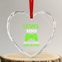 100 Days of School Smarter Heart Crystal Glass Ornament Cool 100th Day Celebration Gift