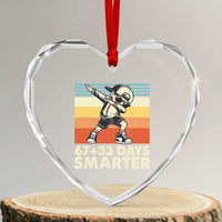 100 Days Smarter Heart Crystal Glass Ornament Funny 67 33 Six Seven Math Teacher Kids 100th Day