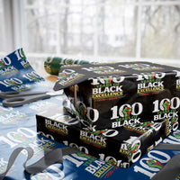 100 Years of Black Excellence 1926 2026 Wrapping Paper Roll Pan-African Raised Fist Pride Honoring Black History Legacy