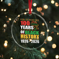 100 Years Of Black History 1926 2026 Centennial Crystal Glass Ornament Africa Map