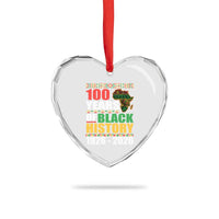 100 Years Of Black History 1926 2026 Centennial Heart Crystal Glass Ornament Africa Map