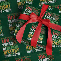 100 Years Of Black History 1926 2026 Centennial Wrapping Paper Roll Africa Map
