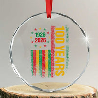 100 Years Of Black History Month Crystal Glass Ornament African American Centennial Milestone American Flag