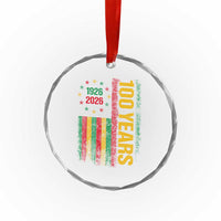 100 Years Of Black History Month Crystal Glass Ornament African American Centennial Milestone American Flag