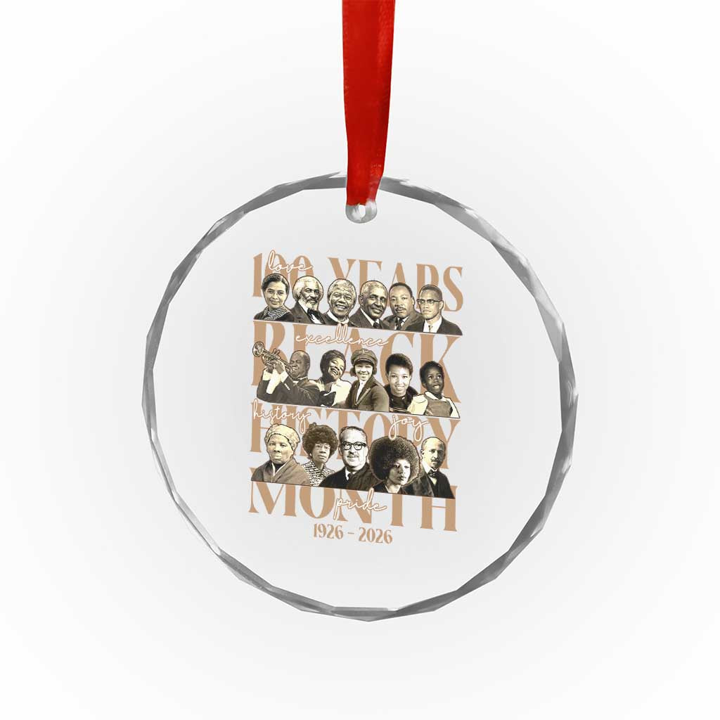 100 Years Of Black History Month Crystal Glass Ornament African American Historical Figures
