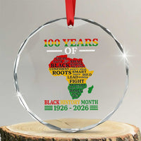 100 Years Of Black History Month Crystal Glass Ornament Centennial Of Black Culture