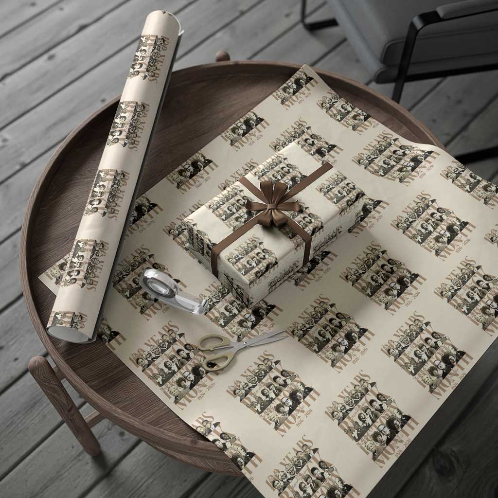 100 Years Of Black History Month Wrapping Paper Roll African American Historical Figures