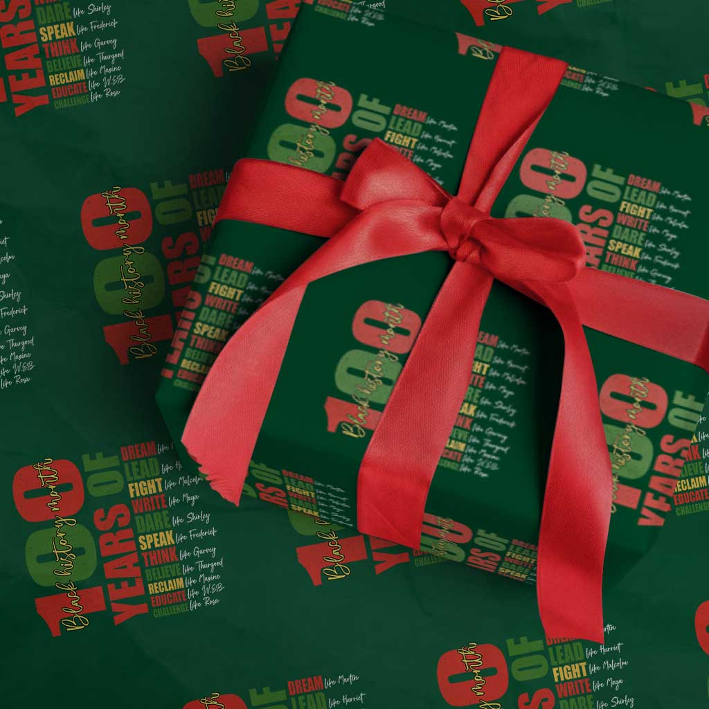 100 Years Of Black History Wrapping Paper Roll African American Historical Figures African American Teacher